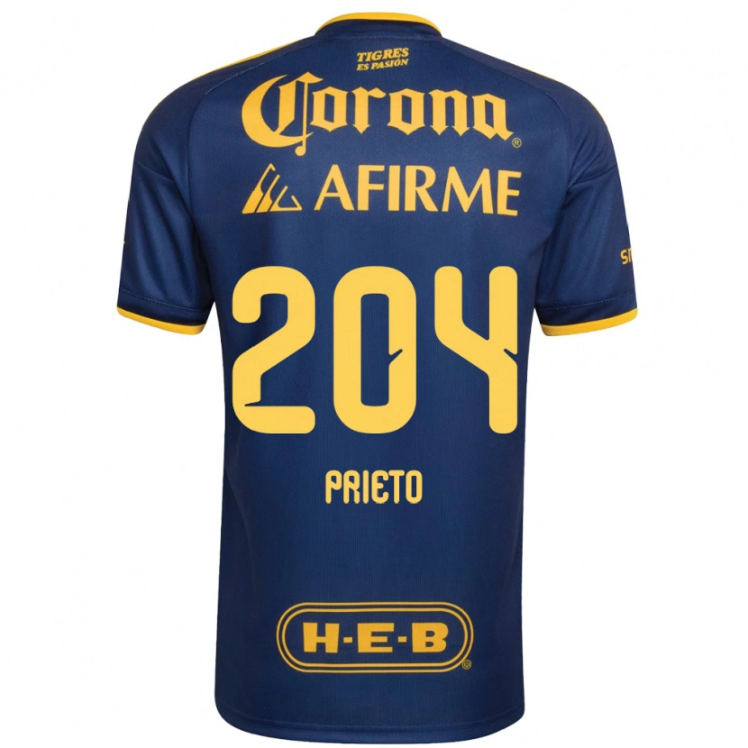 Danxen Criança Camisola Leonel Prieto #204 Azul Real Amarelo Alternativa 2026/27 Camisa Brasil