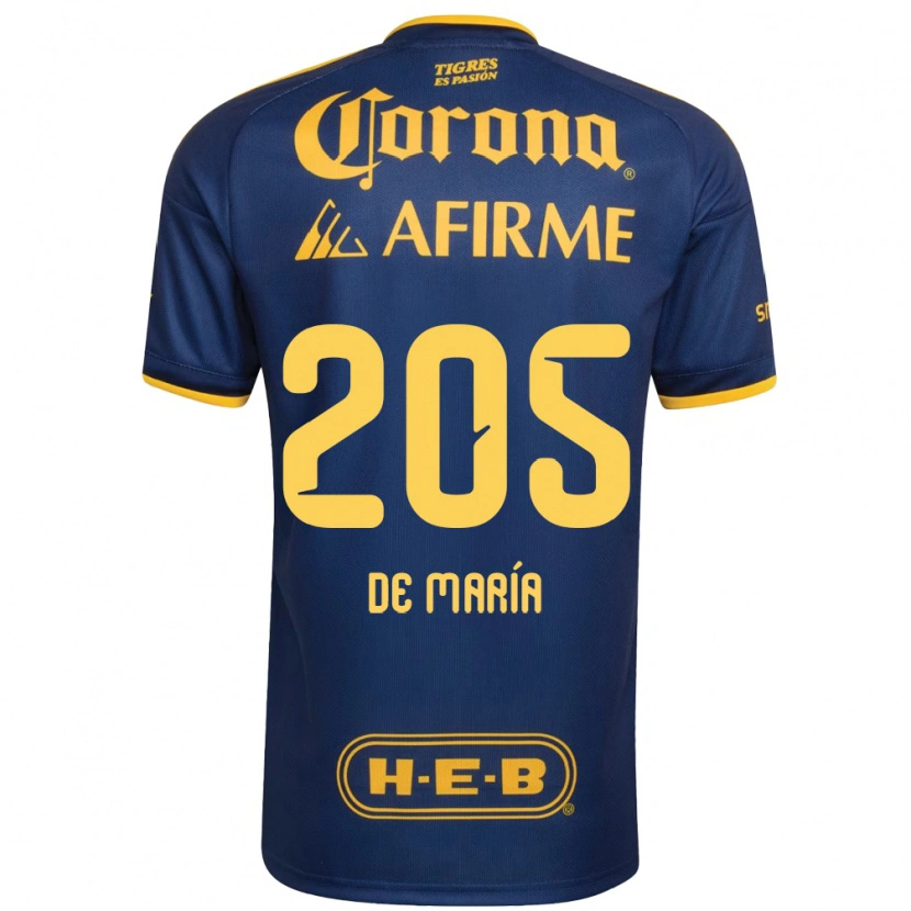 Danxen Criança Camisola Antonio De María Y Campos #205 Azul Real Amarelo Alternativa 2026/27 Camisa Brasil
