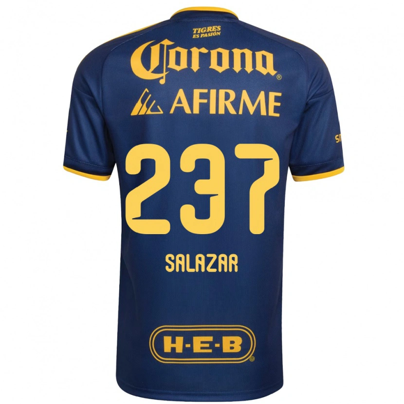 Danxen Criança Camisola Bryan Salazar #237 Azul Real Amarelo Alternativa 2026/27 Camisa Brasil