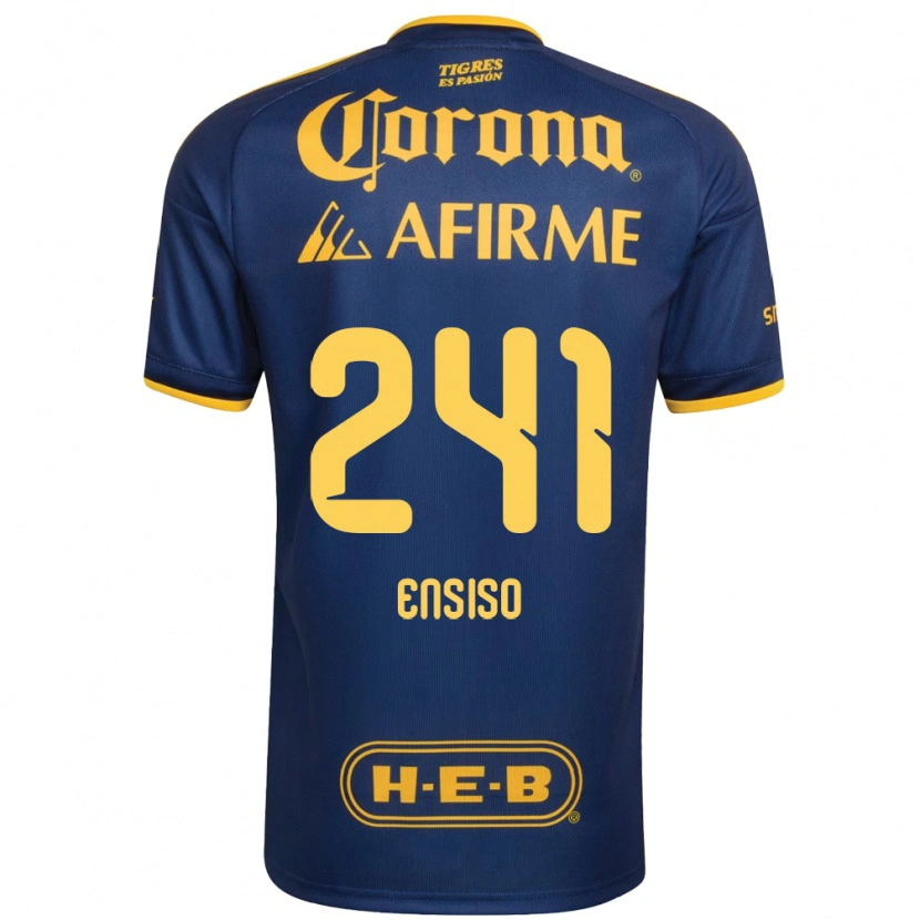 Danxen Criança Camisola Eduardo Ensiso #241 Azul Real Amarelo Alternativa 2026/27 Camisa Brasil