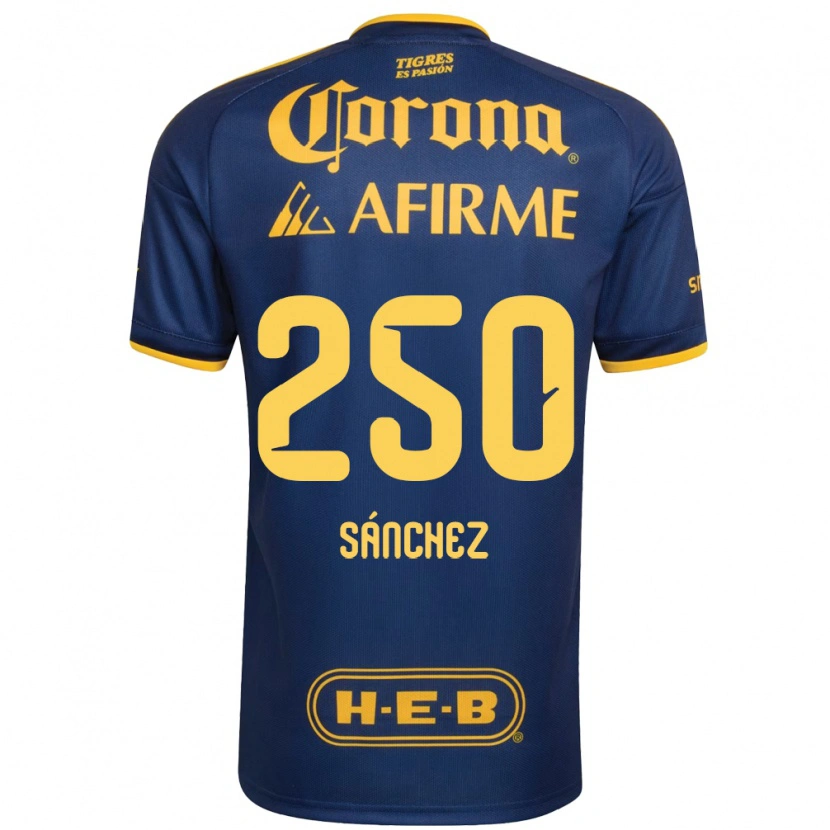 Danxen Criança Camisola Fernando Sánchez #250 Azul Real Amarelo Alternativa 2026/27 Camisa Brasil
