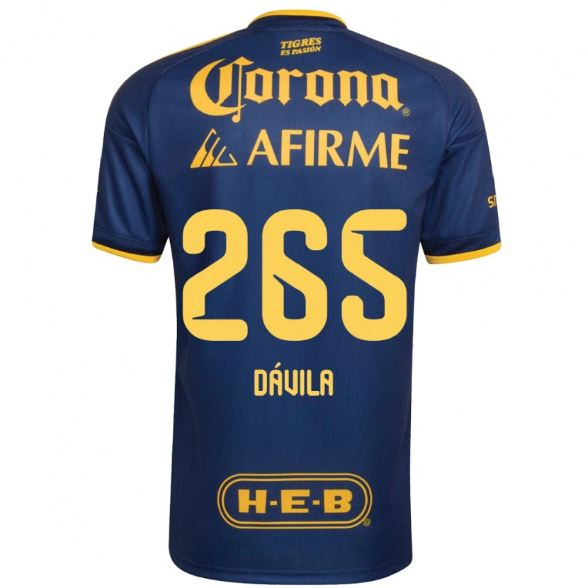 Danxen Criança Camisola Emiliano Dávila #265 Azul Real Amarelo Alternativa 2026/27 Camisa Brasil
