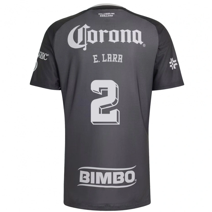 Danxen Criança Camisola Emilio Lara #2 Cinza Branco Preto Alternativa 2026/27 Camisa Brasil