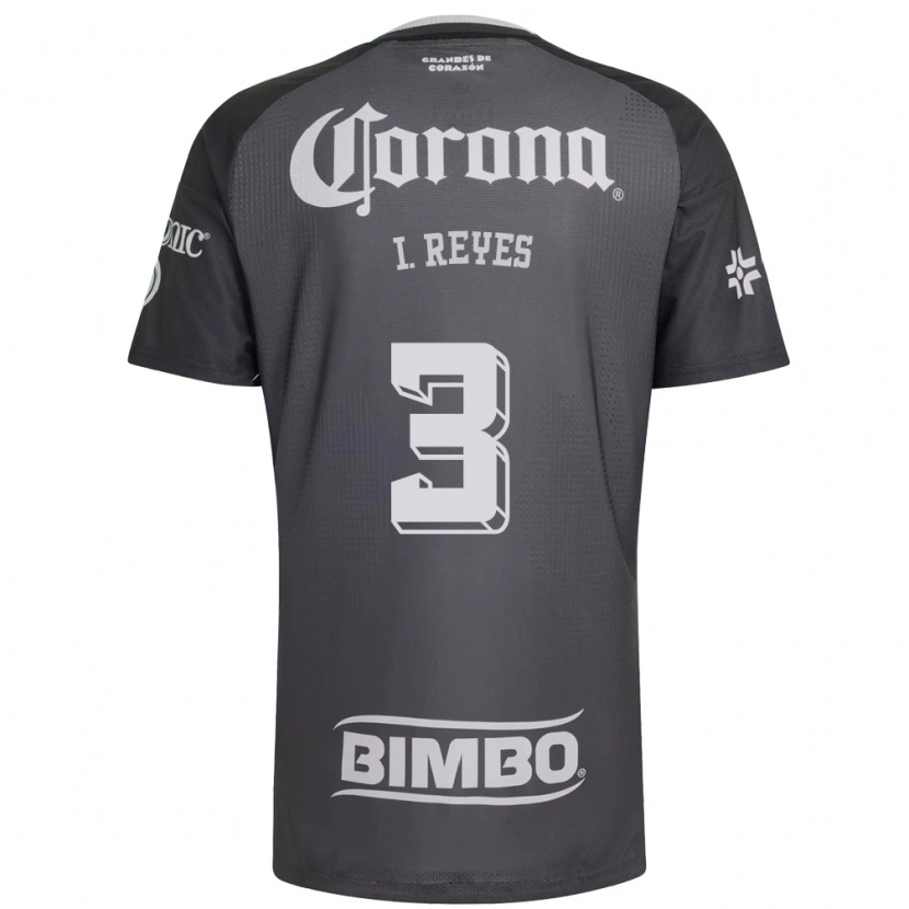 Danxen Criança Camisola Israel Reyes #3 Cinza Branco Preto Alternativa 2026/27 Camisa Brasil
