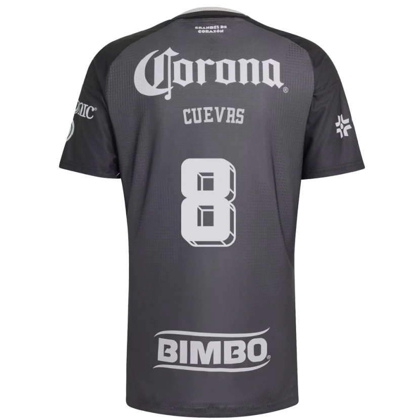 Danxen Criança Camisola Casandra Cuevas #8 Cinza Branco Preto Alternativa 2026/27 Camisa Brasil