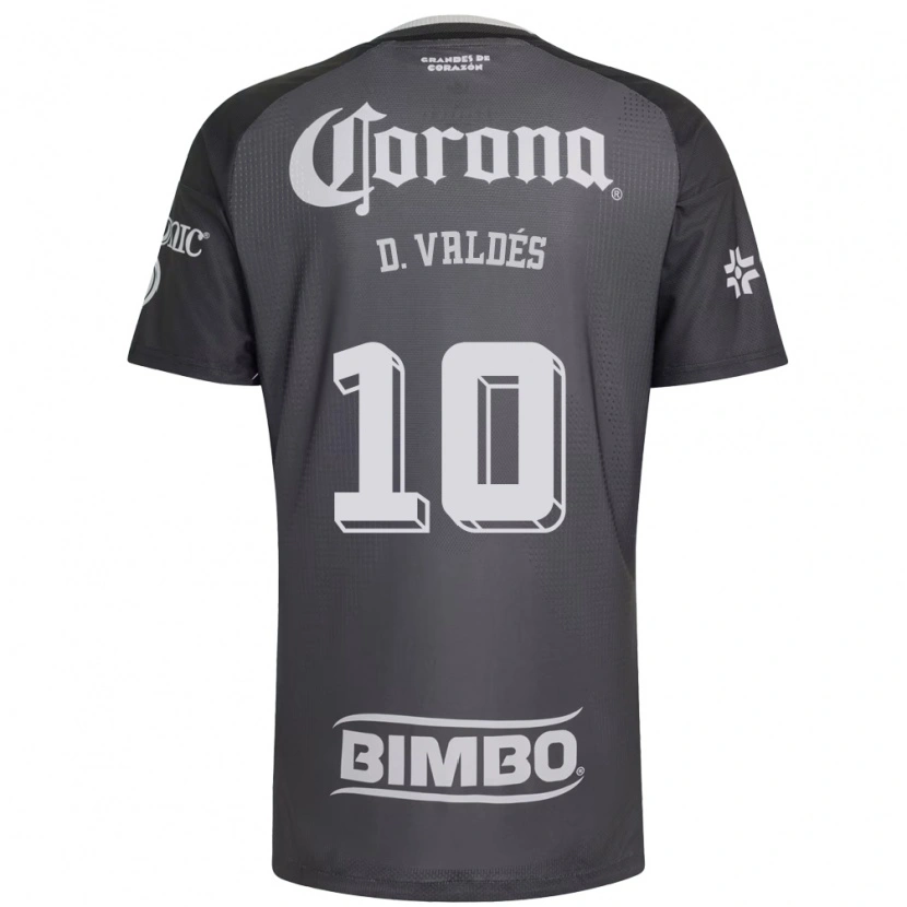Danxen Criança Camisola Diego Valdes #10 Cinza Branco Preto Alternativa 2026/27 Camisa Brasil