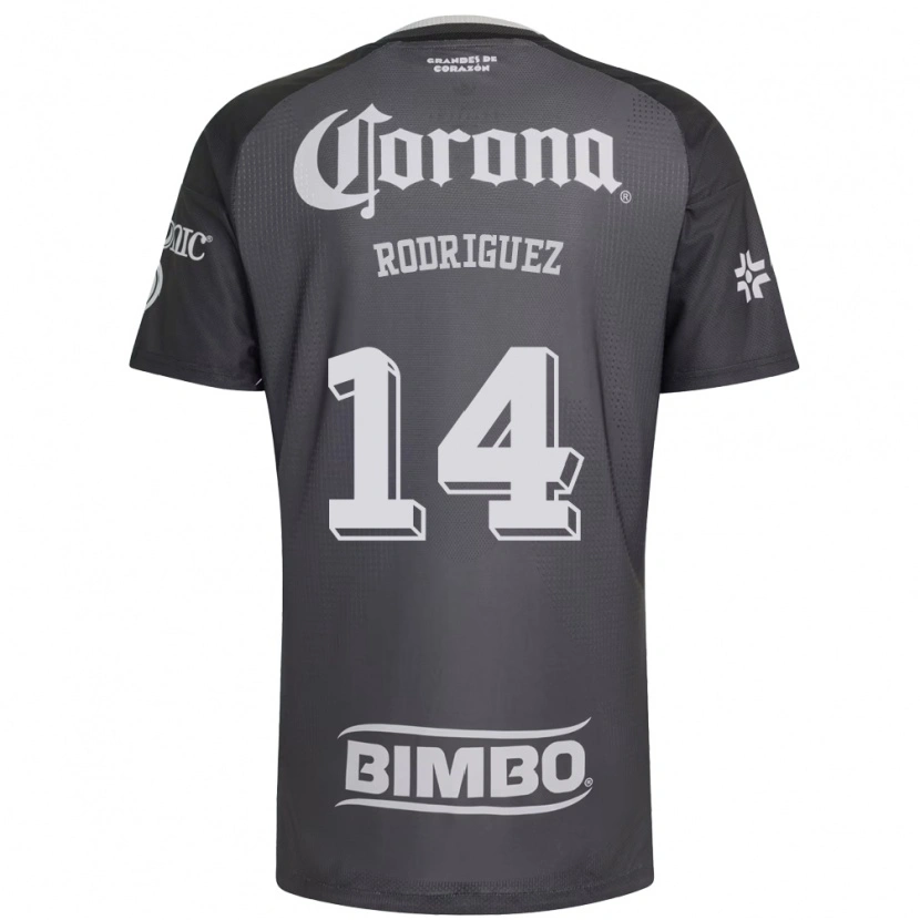 Danxen Criança Camisola Monica Rodriguez #14 Cinza Branco Preto Alternativa 2026/27 Camisa Brasil