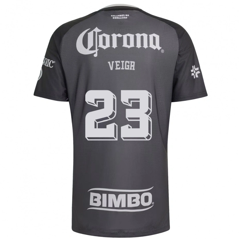 Danxen Criança Camisola Raphael Veiga #23 Cinza Branco Preto Alternativa 2026/27 Camisa Brasil
