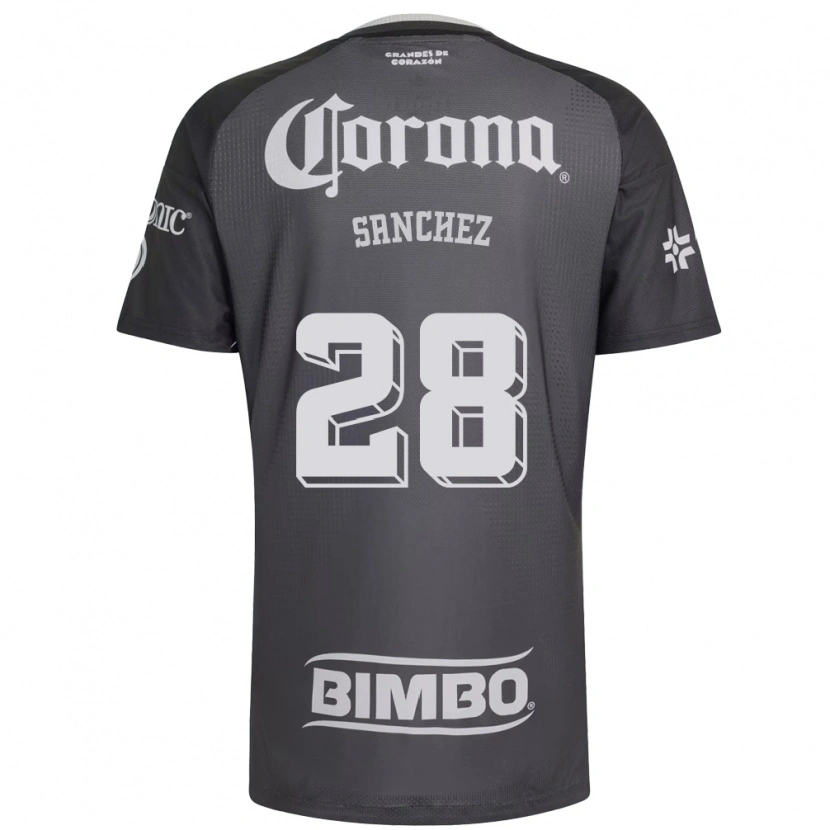 Danxen Criança Camisola Érick Sánchez #28 Cinza Branco Preto Alternativa 2026/27 Camisa Brasil