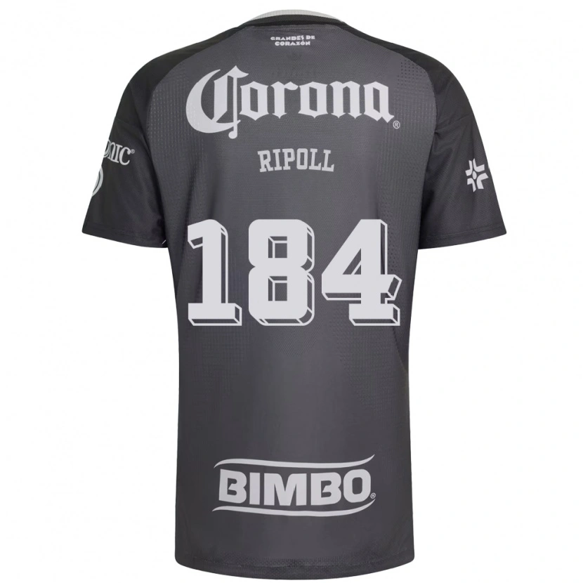 Danxen Criança Camisola Alonso Ripoll #184 Cinza Branco Preto Alternativa 2026/27 Camisa Brasil