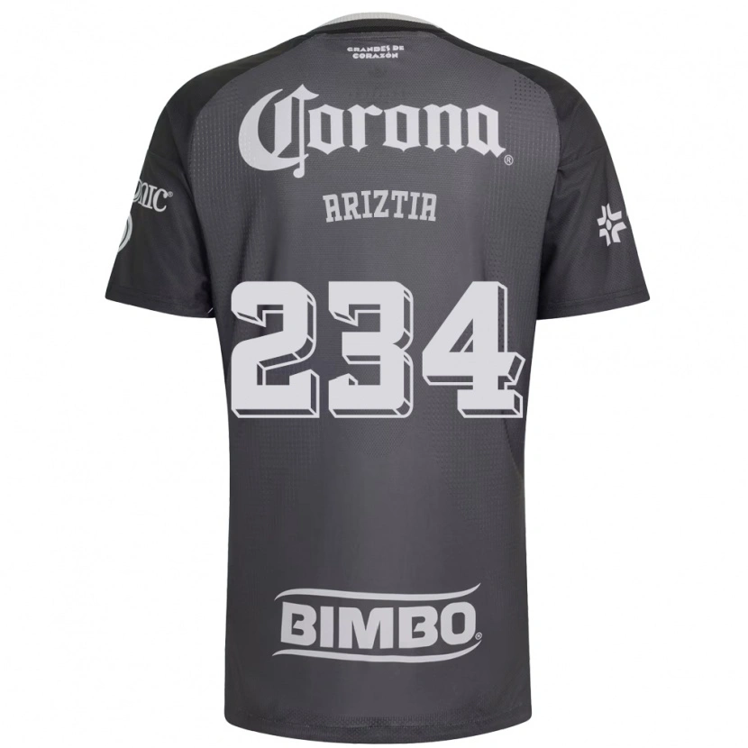 Danxen Criança Camisola Íñigo Ariztia #234 Cinza Branco Preto Alternativa 2026/27 Camisa Brasil
