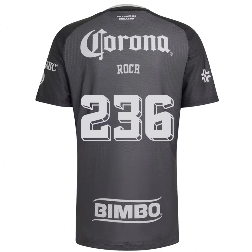 Danxen Criança Camisola Juan Roca #236 Cinza Branco Preto Alternativa 2026/27 Camisa Brasil