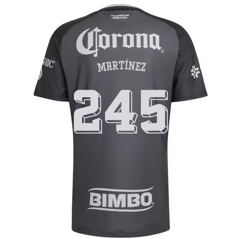 Danxen Criança Camisola Óscar Martínez #245 Cinza Branco Preto Alternativa 2026/27 Camisa Brasil