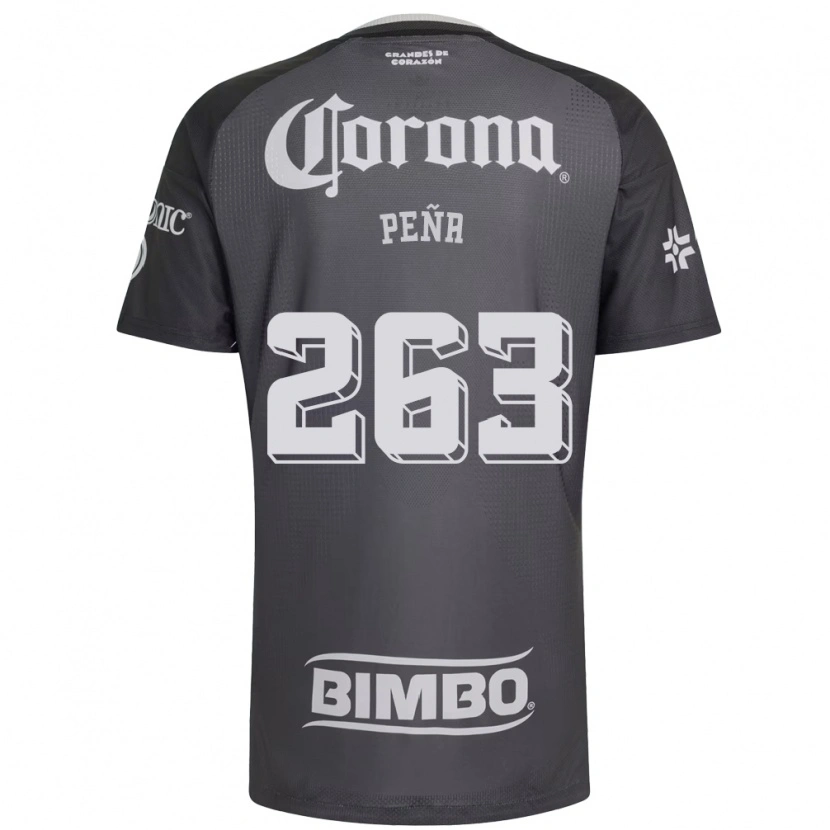 Danxen Criança Camisola Nicolás Peña #263 Cinza Branco Preto Alternativa 2026/27 Camisa Brasil