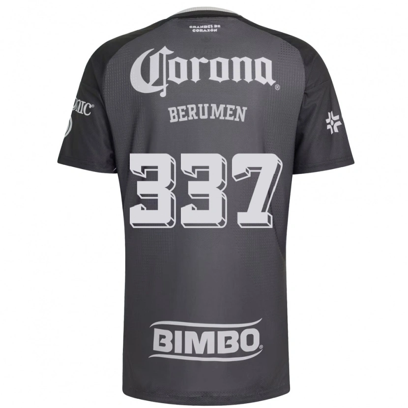 Danxen Criança Camisola Gabriel Berumen #337 Cinza Branco Preto Alternativa 2026/27 Camisa Brasil