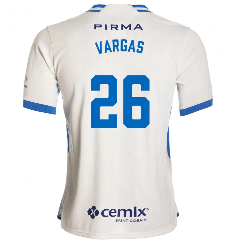 Danxen Criança Camisola Carlos Vargas #26 Branco Azul Vermelho Alternativa 2026/27 Camisa Brasil