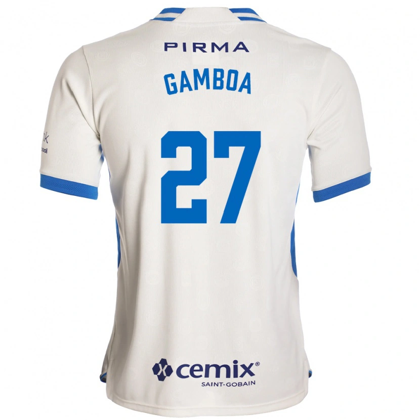 Danxen Criança Camisola Bryan Gamboa #27 Branco Azul Vermelho Alternativa 2026/27 Camisa Brasil