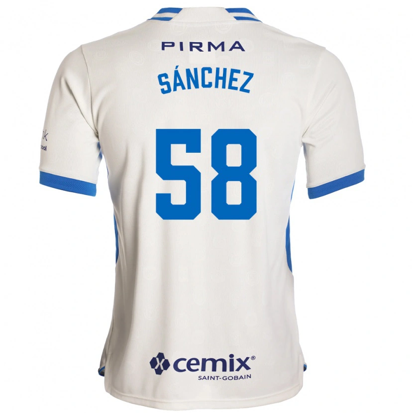 Danxen Criança Camisola Emmanuel Sánchez #58 Branco Azul Vermelho Alternativa 2026/27 Camisa Brasil