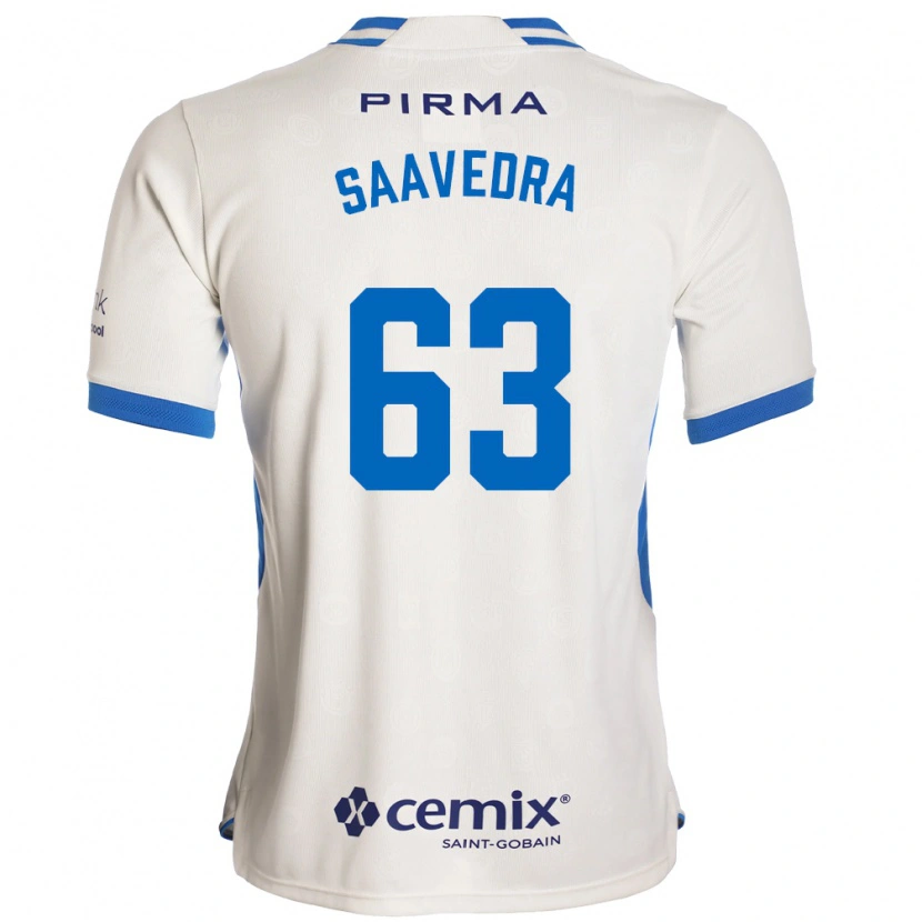 Danxen Criança Camisola Ángel Saavedra #63 Branco Azul Vermelho Alternativa 2026/27 Camisa Brasil