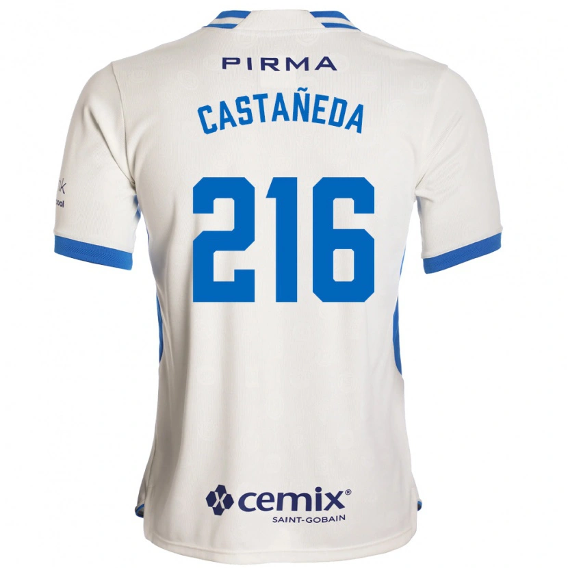 Danxen Criança Camisola Ian Castañeda #216 Branco Azul Vermelho Alternativa 2026/27 Camisa Brasil
