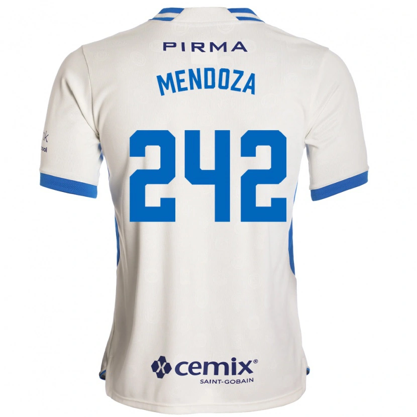 Danxen Criança Camisola Giovani Mendoza #242 Branco Azul Vermelho Alternativa 2026/27 Camisa Brasil