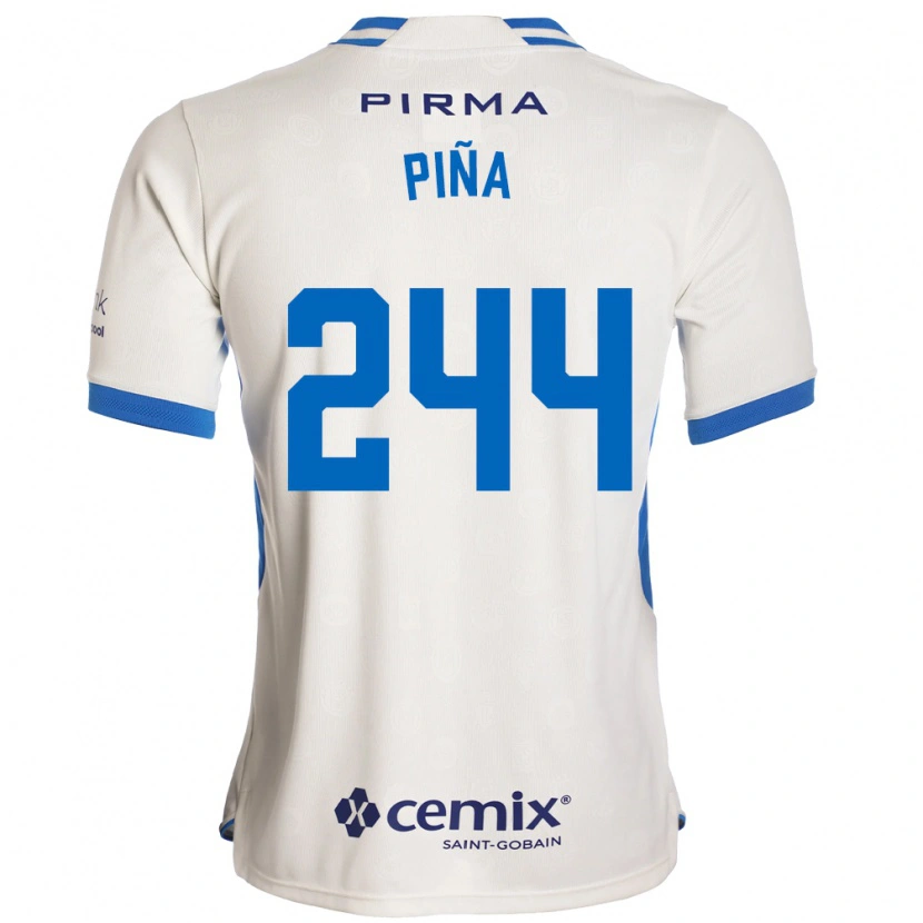 Danxen Criança Camisola Oscar Piña #244 Branco Azul Vermelho Alternativa 2026/27 Camisa Brasil