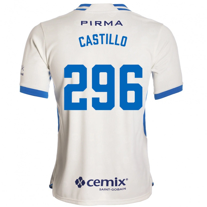 Danxen Criança Camisola Eduardo Castillo #296 Branco Azul Vermelho Alternativa 2026/27 Camisa Brasil