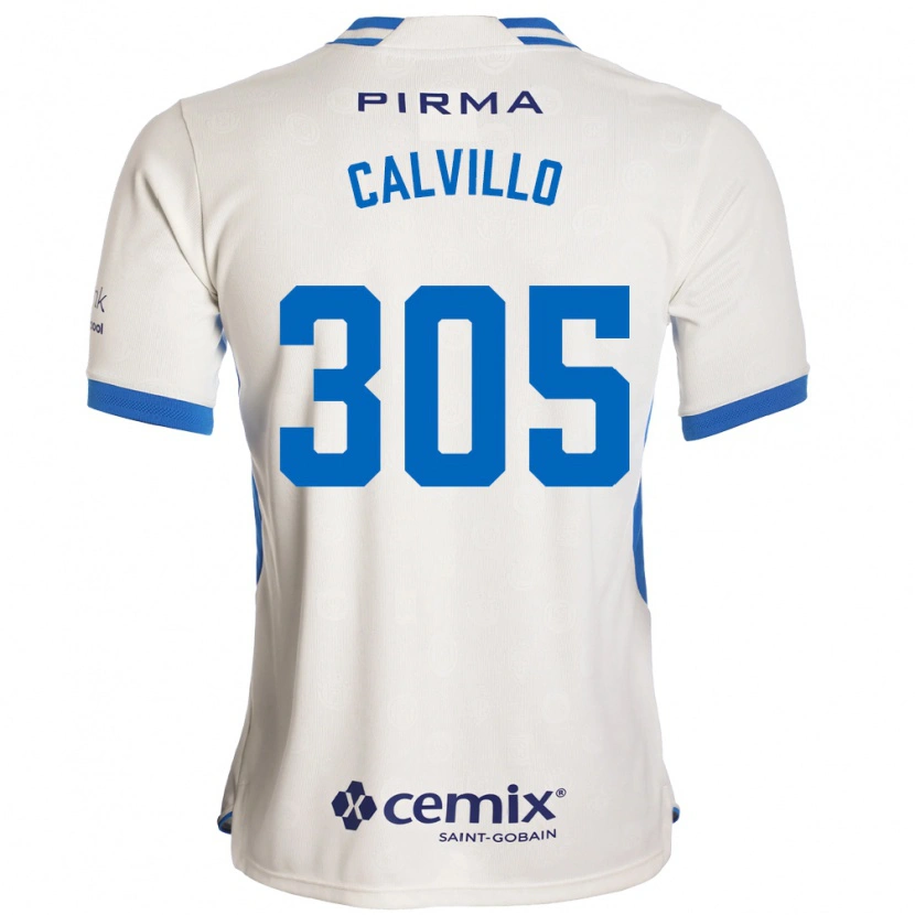 Danxen Criança Camisola Carlos Calvillo #305 Branco Azul Vermelho Alternativa 2026/27 Camisa Brasil