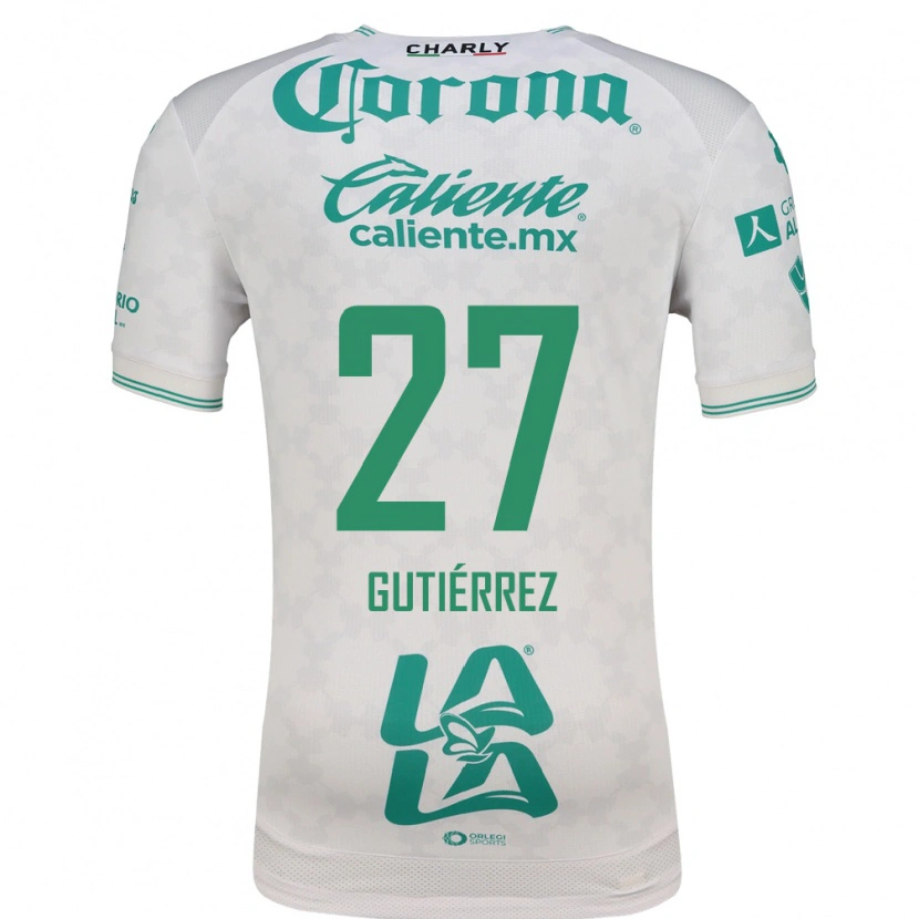 Danxen Criança Camisola Luis Gutiérrez #27 Verde Claro Branco Alternativa 2026/27 Camisa Brasil