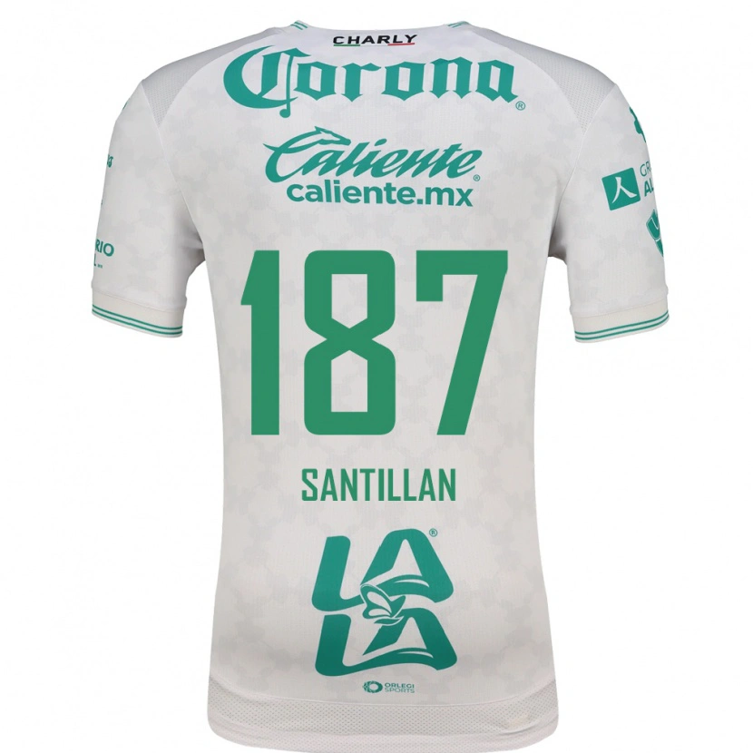 Danxen Criança Camisola Emilio Santillán #187 Verde Claro Branco Alternativa 2026/27 Camisa Brasil