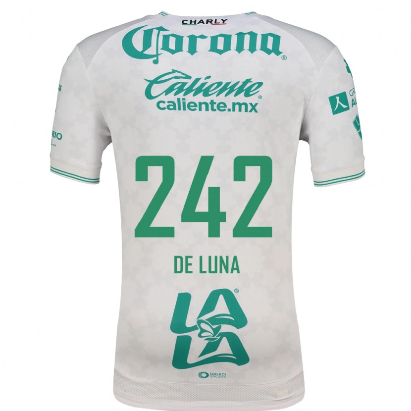 Danxen Criança Camisola Eduardo De Luna #242 Verde Claro Branco Alternativa 2026/27 Camisa Brasil