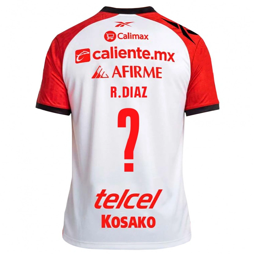 Danxen Criança Camisola Ricardo Díaz #0 Vermelho Branco Preto Alternativa 2026/27 Camisa Brasil