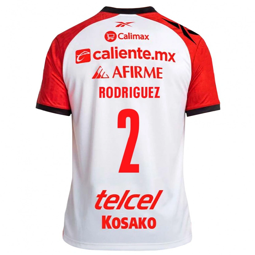 Danxen Criança Camisola Antonio Rodríguez #2 Vermelho Branco Preto Alternativa 2026/27 Camisa Brasil