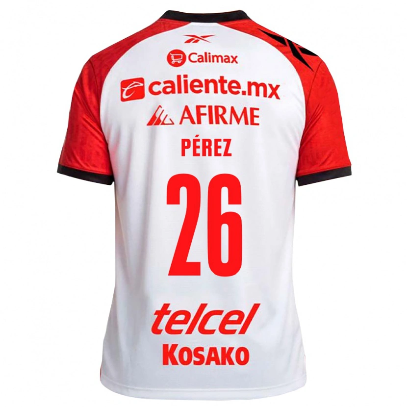 Danxen Criança Camisola Aldahir Pérez #26 Vermelho Branco Preto Alternativa 2026/27 Camisa Brasil