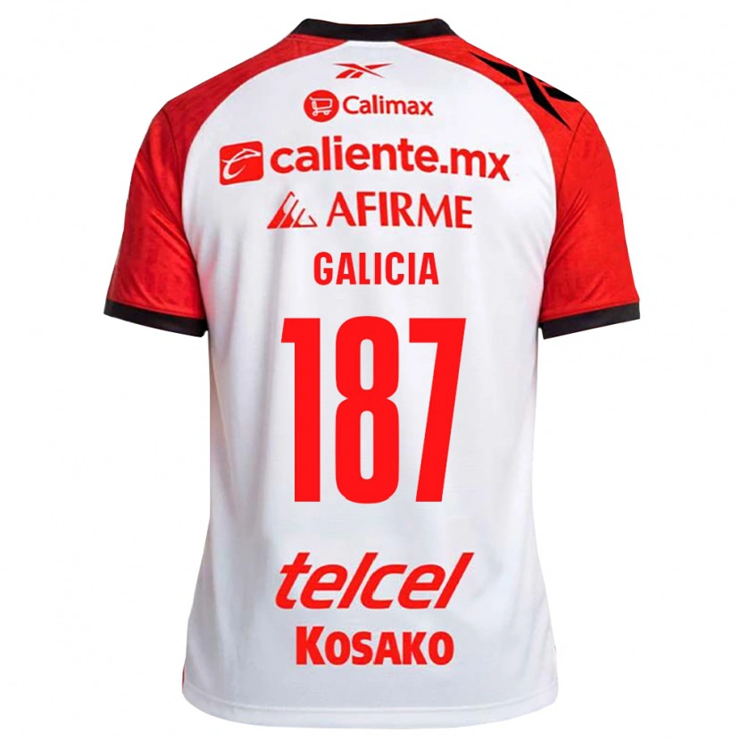 Danxen Criança Camisola Carlos Galicia #187 Vermelho Branco Preto Alternativa 2026/27 Camisa Brasil