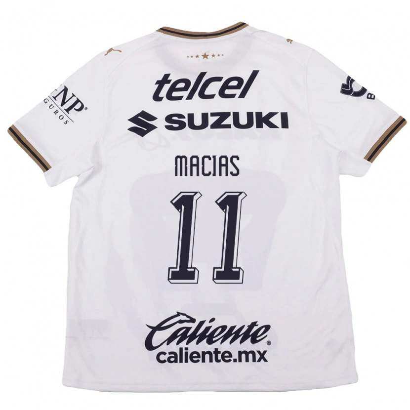 Danxen Criança Camisola José Juan Macías #11 Branco Preto Marrom Alternativa 2026/27 Camisa Brasil
