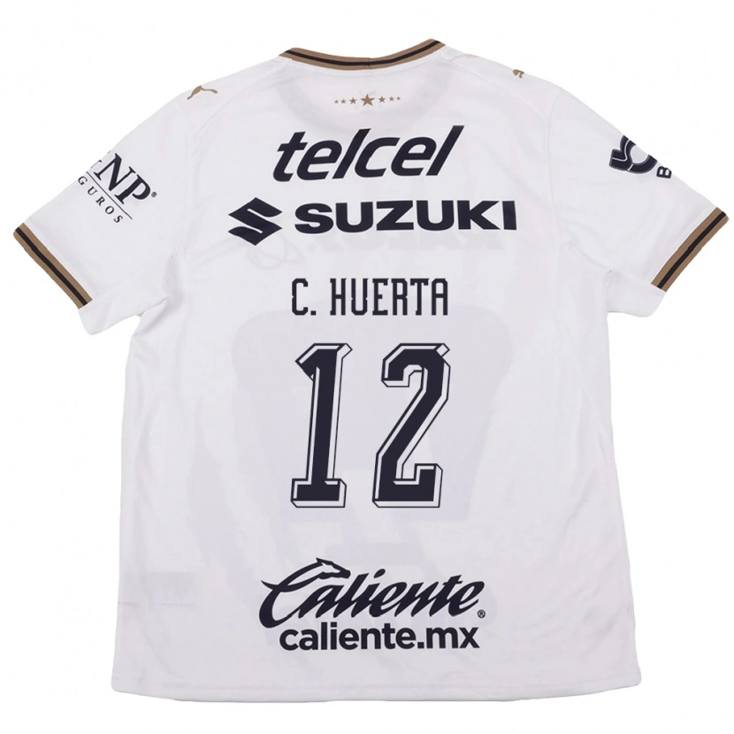 Danxen Criança Camisola Cesar Huerta #12 Branco Preto Marrom Alternativa 2026/27 Camisa Brasil