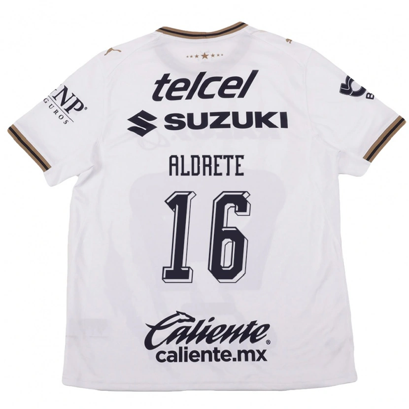 Danxen Criança Camisola Adrian Aldrete #16 Branco Preto Marrom Alternativa 2026/27 Camisa Brasil