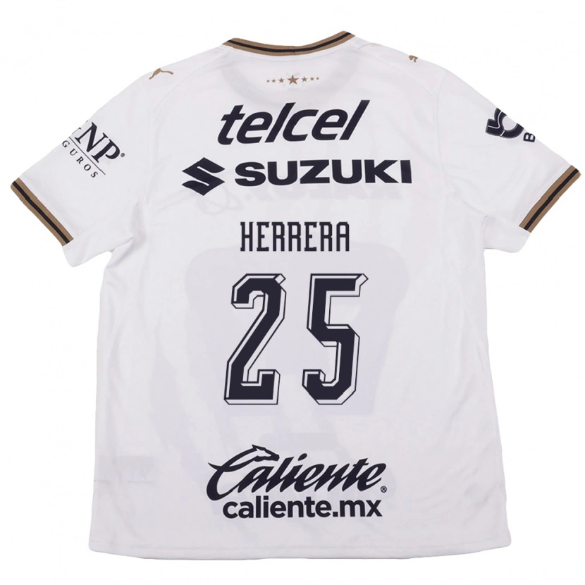 Danxen Criança Camisola Laura Herrera #25 Branco Preto Marrom Alternativa 2026/27 Camisa Brasil
