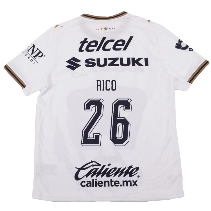 Danxen Criança Camisola Ángel Rico #26 Branco Preto Marrom Alternativa 2026/27 Camisa Brasil