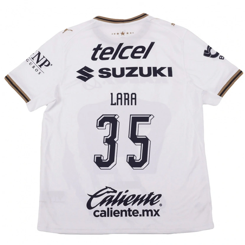 Danxen Criança Camisola Pablo Lara #35 Branco Preto Marrom Alternativa 2026/27 Camisa Brasil
