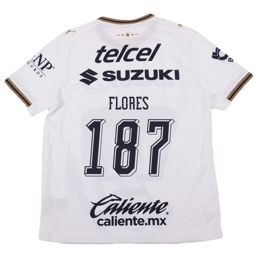 Danxen Criança Camisola Jonathan Flores #187 Branco Preto Marrom Alternativa 2026/27 Camisa Brasil