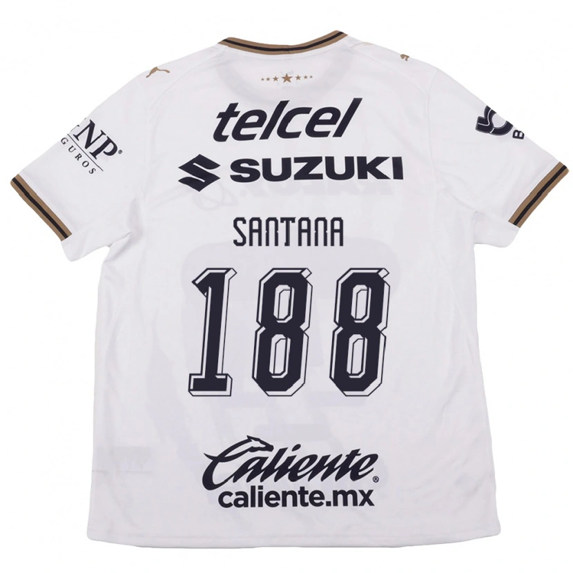 Danxen Criança Camisola Guillermo Santana #188 Branco Preto Marrom Alternativa 2026/27 Camisa Brasil