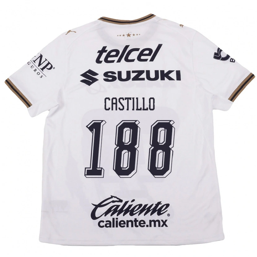 Danxen Criança Camisola Christian Castillo #188 Branco Preto Marrom Alternativa 2026/27 Camisa Brasil