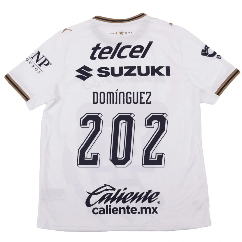 Danxen Criança Camisola Julio Domínguez #202 Branco Preto Marrom Alternativa 2026/27 Camisa Brasil