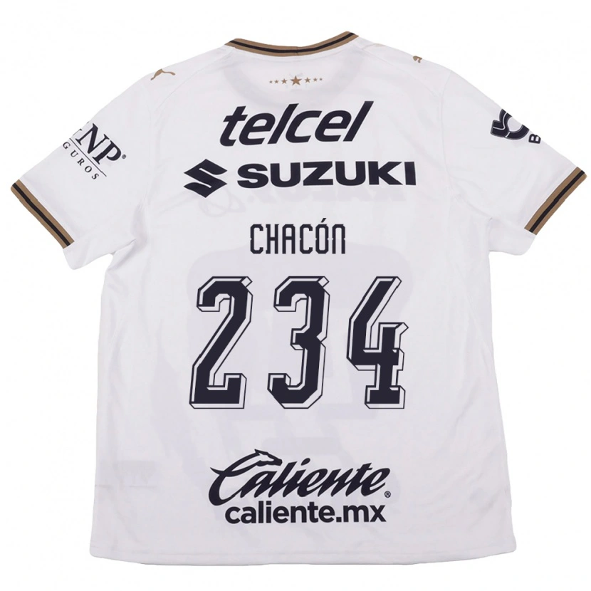 Danxen Criança Camisola Nicolás Chacón #234 Branco Preto Marrom Alternativa 2026/27 Camisa Brasil