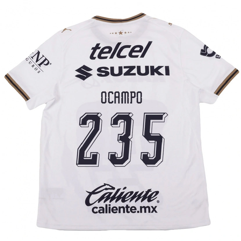 Danxen Criança Camisola Johan Ocampo #235 Branco Preto Marrom Alternativa 2026/27 Camisa Brasil