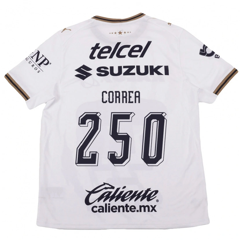 Danxen Criança Camisola Andrés Correa #250 Branco Preto Marrom Alternativa 2026/27 Camisa Brasil