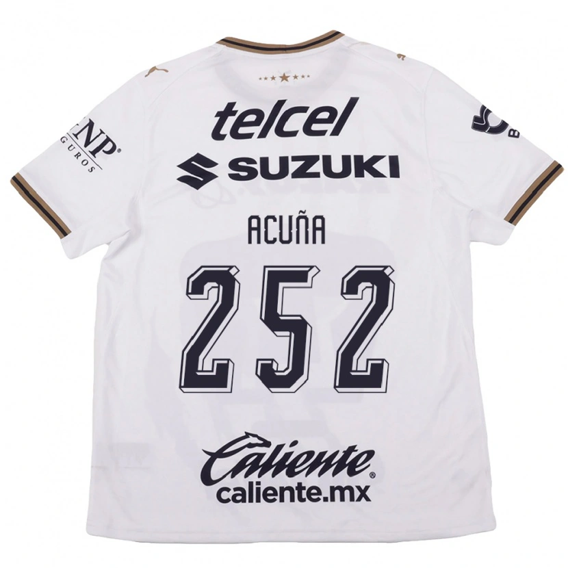 Danxen Criança Camisola José Acuña #252 Branco Preto Marrom Alternativa 2026/27 Camisa Brasil