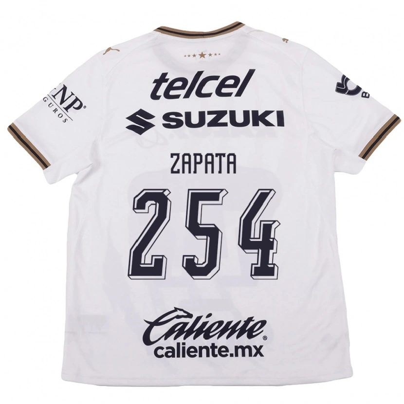 Danxen Criança Camisola Jan Zapata #254 Branco Preto Marrom Alternativa 2026/27 Camisa Brasil